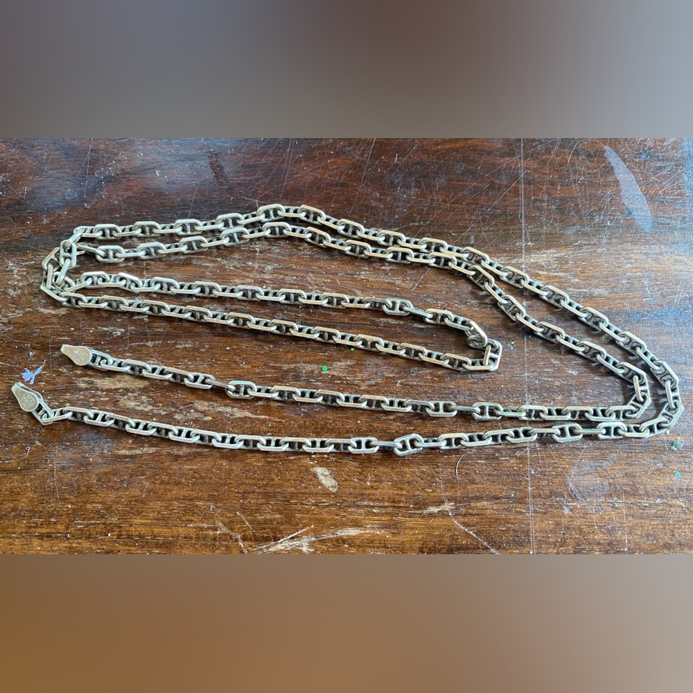 Men's Italian Silver 925  30" Long Link Chain Necklace